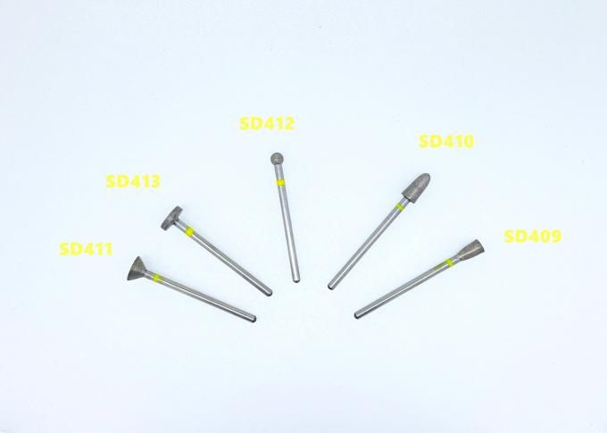 ปูนปลาสเตอร์ Handpiece ตัด กระสุนเผา ปลายแบน เพชร Bur 1