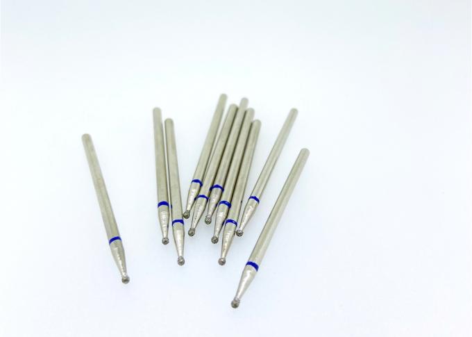 หินเจียรเพชรธรรมชาติ Electroplated หินปูน Bur ทันตกรรม 1.5mm Dia 1