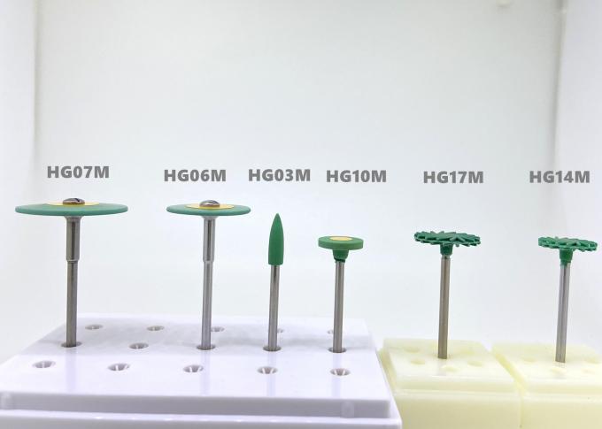 Sintered Dental Rubber Diamond Polisher สีเขียว Pre Polishing Zirconia Grinding Wheel 0