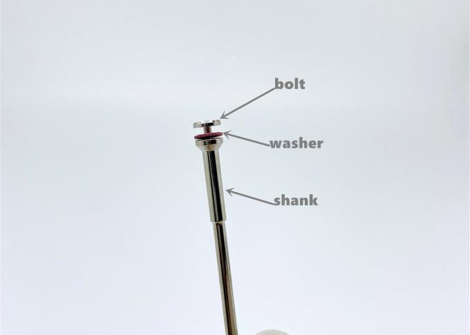 แถบเพชรทันตกรรม Mandrel Bur Steel หัว Chrome 5.0mm สำหรับ Micromotor 0